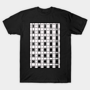 Digital Weave in Black and White T-Shirt